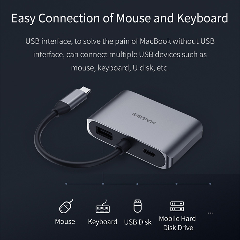 USB C Hub VGA Adapter Type C to HDMI-compatible 4K Thunderbolt 3 for Samsung Galaxy S10/S9/S8 Huawei Mate 20/P30 Pro