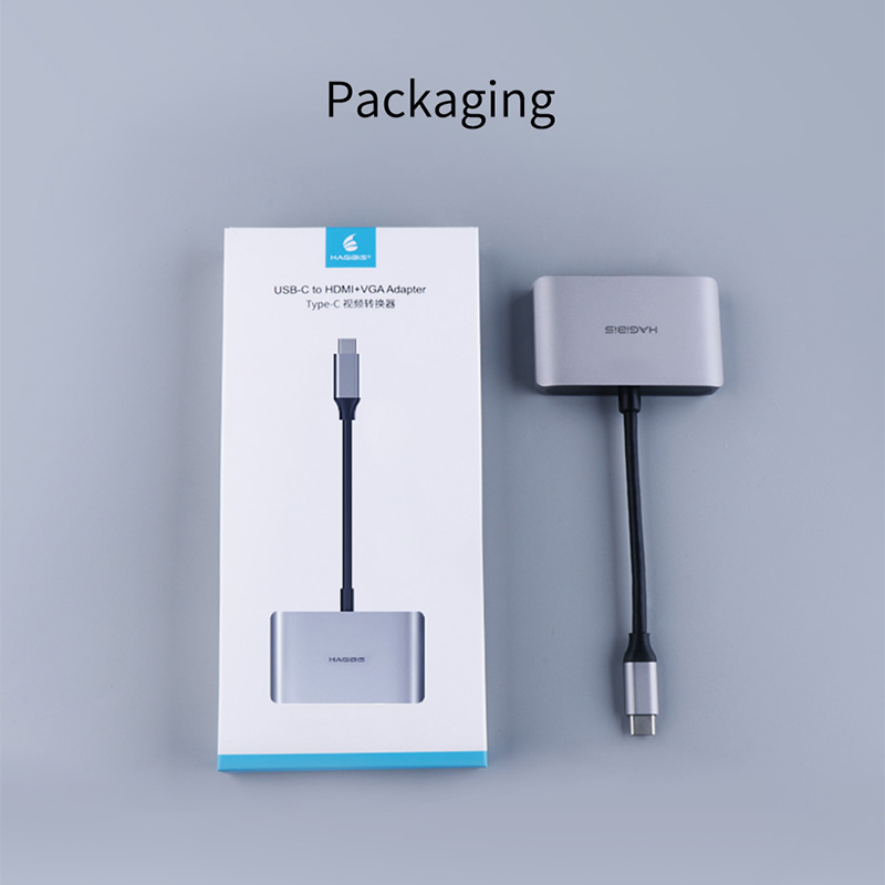 USB C Hub VGA Adapter Type C to HDMI-compatible 4K Thunderbolt 3 for Samsung Galaxy S10/S9/S8 Huawei Mate 20/P30 Pro