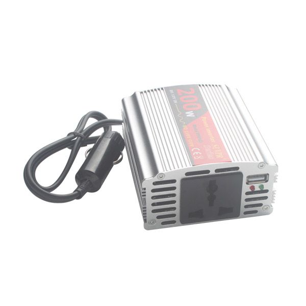 200W USB Car Inverter DC 12V to AC 110V