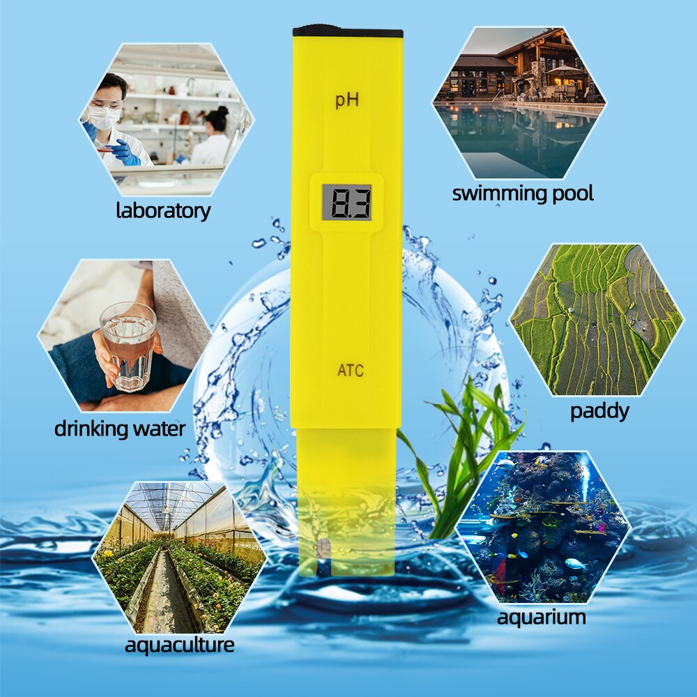 20pcs/lot Pocket Pen Water PH Meter Digital Tester PH-009 IA 0.0-14.0pH for Aquarium Pool Water Laboratory