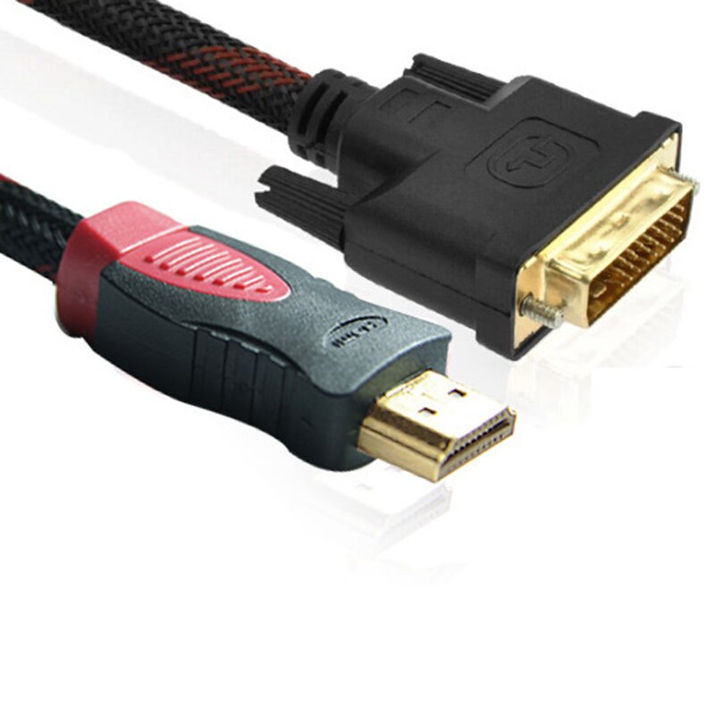 HDMI To DVI Cable 1080P Gold Plated Male to 24+1 Pin Male Video Cable for HDTV DVD Projector 1.5m to 20m HDMI TO DVi Adapter