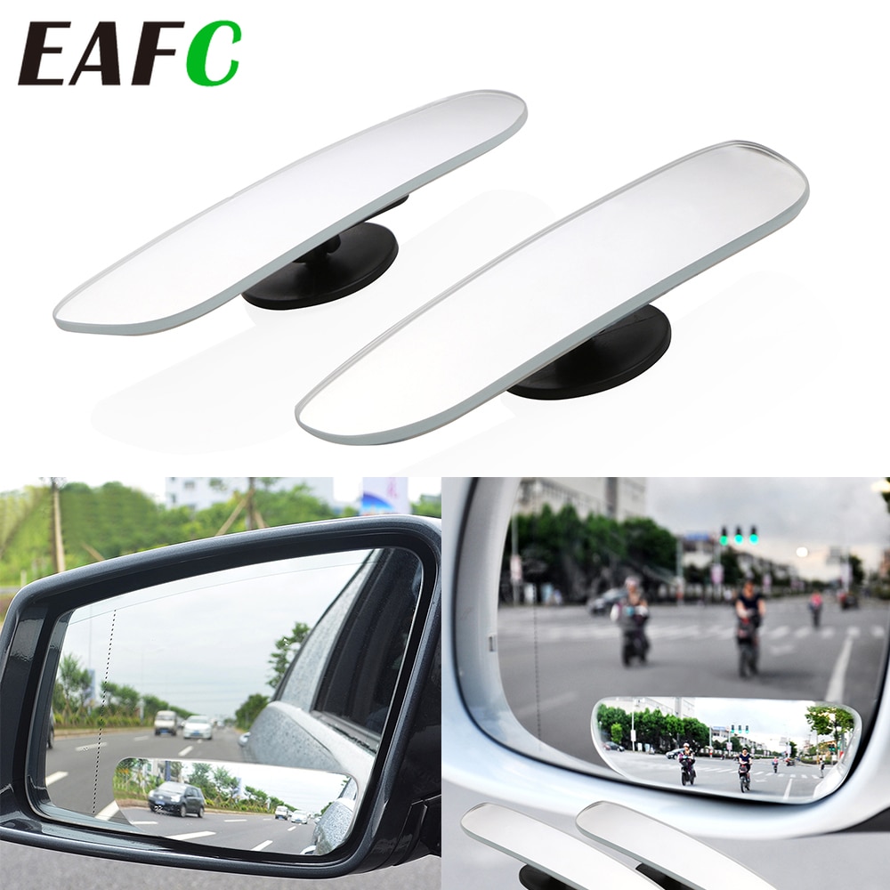 2pcs Car Mirror 360 Degree Wide Angle Convex Blind Spot Mirror Parking Auto Motorcycle Rear View Adjustable Mirror Accessories