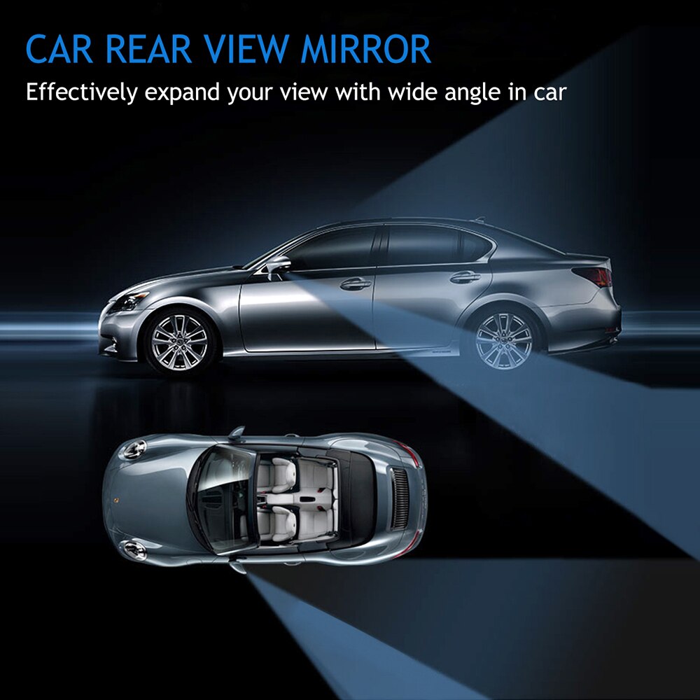 2pcs Car Mirror 360 Degree Wide Angle Convex Blind Spot Mirror Parking Auto Motorcycle Rear View Adjustable Mirror Accessories