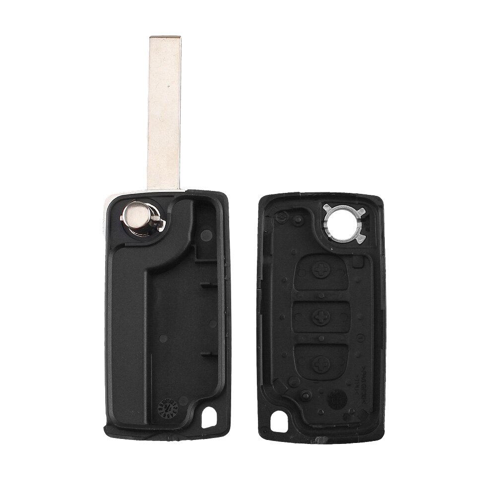 3 Buttons Flip Remote Car Key Case Shell For Peugeot 207 406 307 308 408 107 For Citroen C2 C3 C4 C5 C6 C8 HU83 Blade