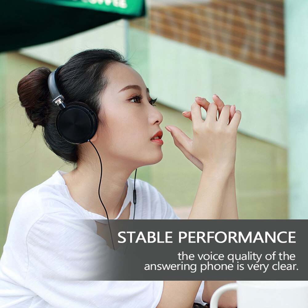 3.5mm Headset Professional Plug-and-Play Head-mounted Earphones for Computer and Mobile Phone Foldable Gaming Headset