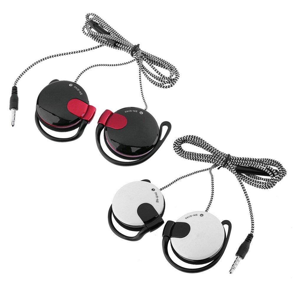 3.5mm On-Ear Sports Headphones Wired Gaming Headset Ear-hook Music Earphones w/ Microphone In-line Control for Smartphones Tablet Laptop Desktop PC