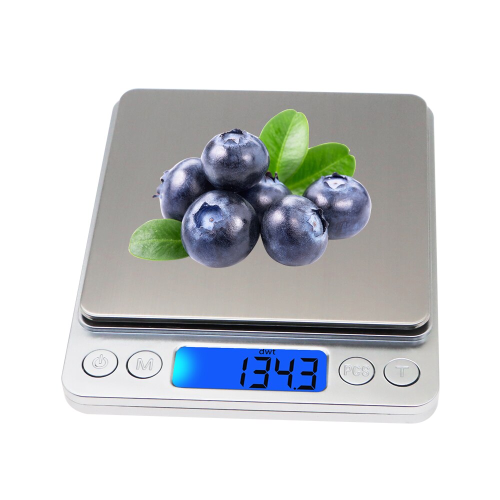 3000g 0.1g Electronic Scale 3kg Digital Scales Pocket Platform Scale Weight Balance Jewelry Weighing With 2 Trays