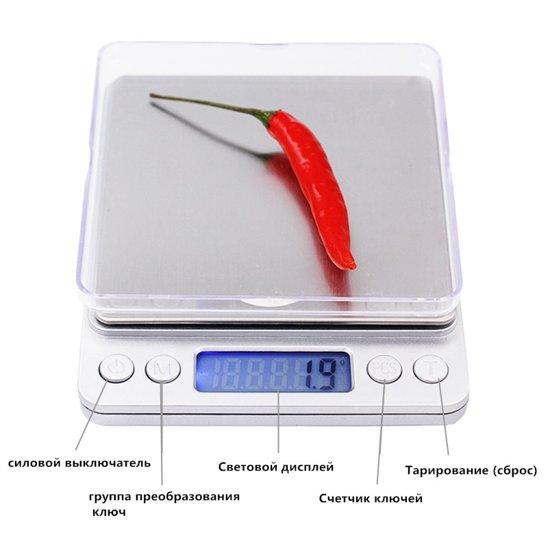 3000g x 0.1g Electronic Platform Scale LCD Display Mini  Digital Jewelry 3kg  Weighing Scale Weight   Scales Balance