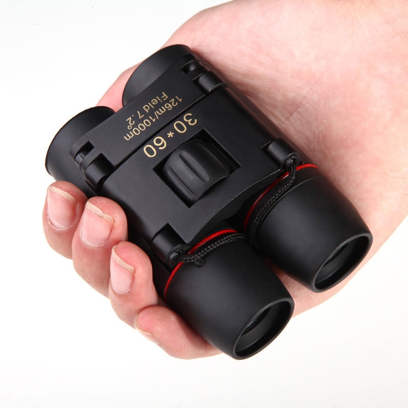 30x60 Binoculars Portable Folding Mini Telescope Low Light Night Vision For Hunting Sports Outdoor Camping Travel Sightseeing