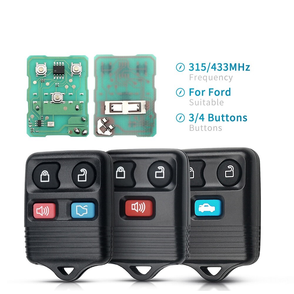 315/433MHz Remote Control Transmitter Key Keyless Entry For Ford Escape Explorer 2002 Replacement 3/4 Buttons Car Key