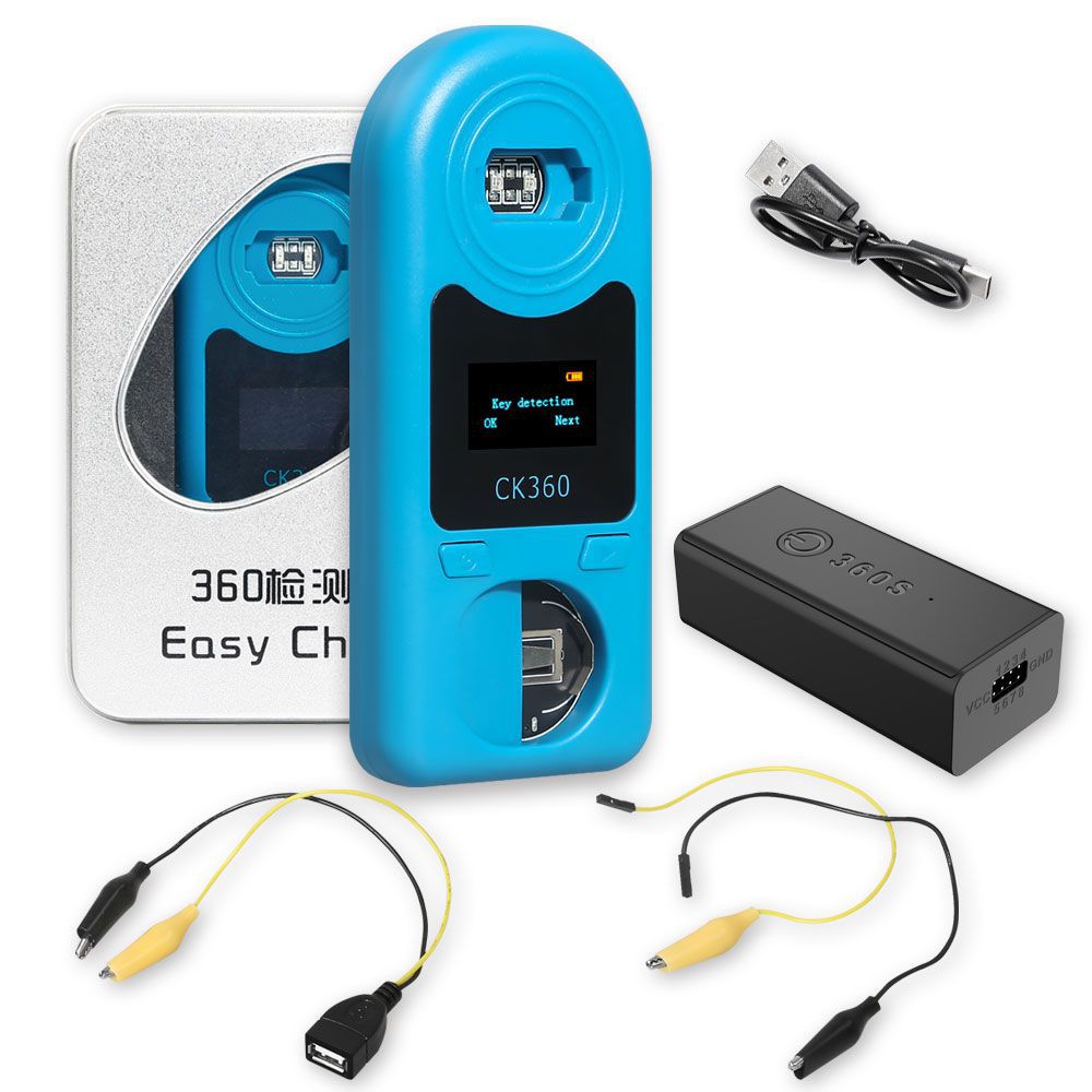 CK360 Easy Check Remote Key Tester Full Set For Frequency 315Mhz-868Mhz & Key Chip & Battery 3 In 1