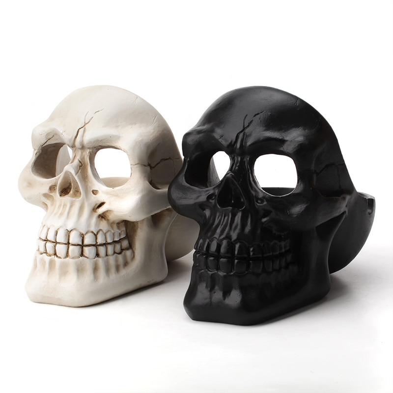 3D Skull Ashtray Tobacco Ash Holder Sculpture Statue Container Decoration Retro Vintage Skull Home Office Bar Ornament Crafts