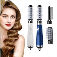 3In1 Hair Dryer Brush Electric Blow Dryer Comb Hair Curling Wand Detachable Barber Brush Kit Negative Ion Curler Straightener