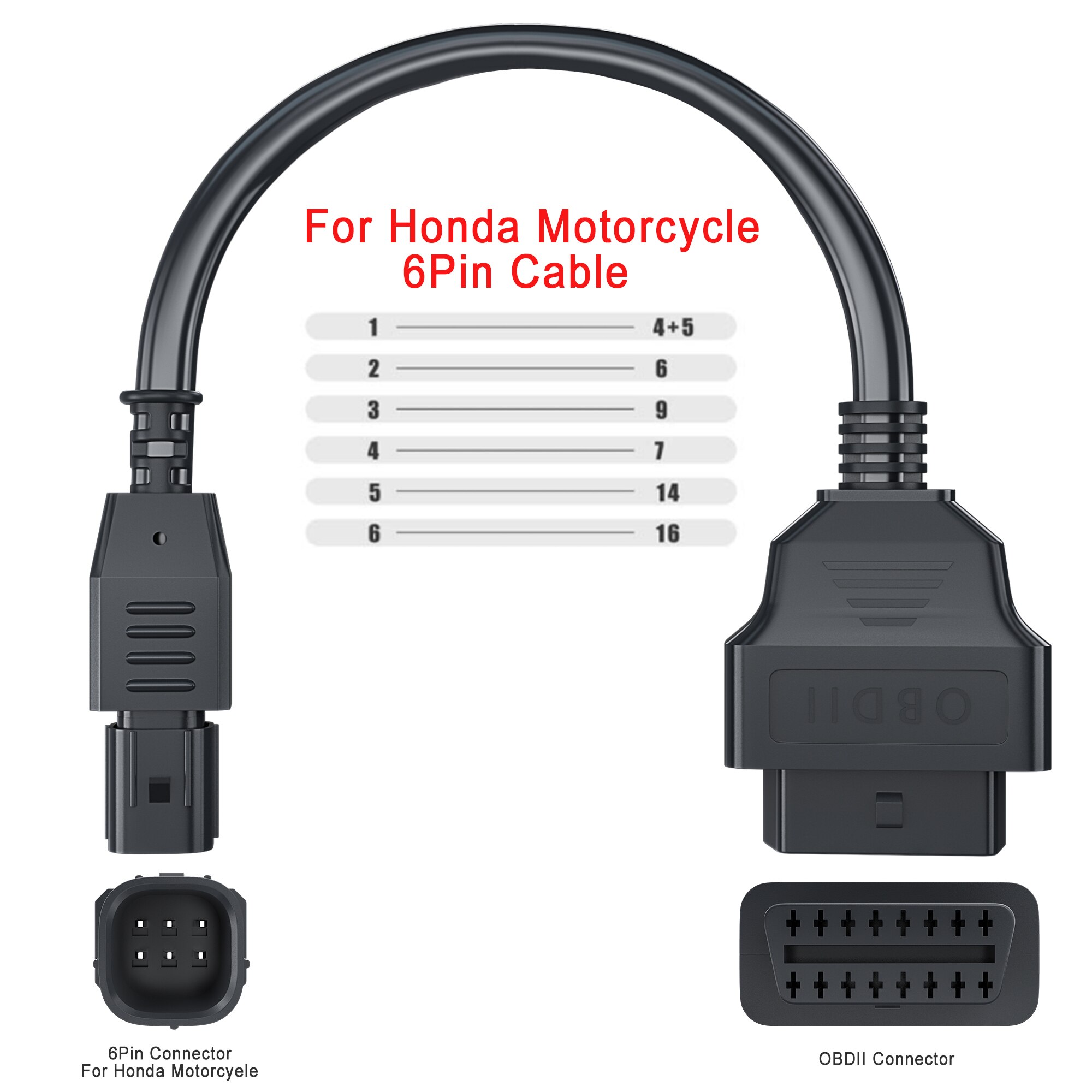 OBD2 Connector for Motorcycle Motobike For YAMAHA 3pin4pin For HONDA 4Pin For KTM 6pin For DUCATI 4Pin Moto OBD2 Extension cable