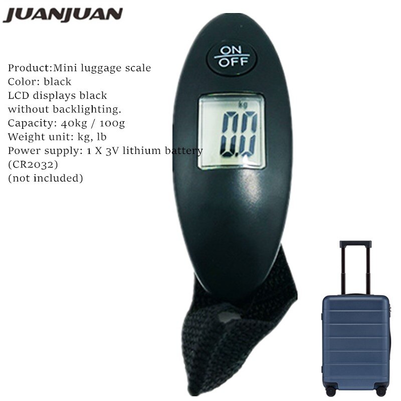 40kg Mini baggage scale 50kg/110lb Hanging Digital Electronic Luggage Scale Portable Suitcase Travel Hook Hanging Scale 40%off