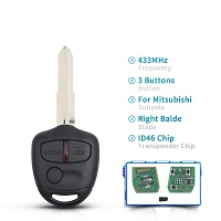 433MHz 2/3 Buttons Car Remote Key ID46 Chip For MITSUBISHI Outlander Pajero Triton ASX Lancer Shogun MIT8 MIT11 Blade