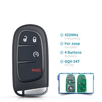 433MHz GQ4-54T Car Remote Key2+1/3+1/4+1 BNT For Jeep Renegade Grand Cherokee Ram Compass 4A Chip Fob 2014 2015 2016 2017
