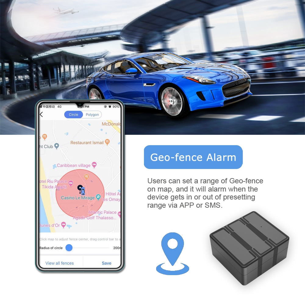 GT25 4G Asset GPS Tracker 4000mAH Low-Battery Alarm Electronic Fence Portable Device Car Accessories GPS Tracking Device