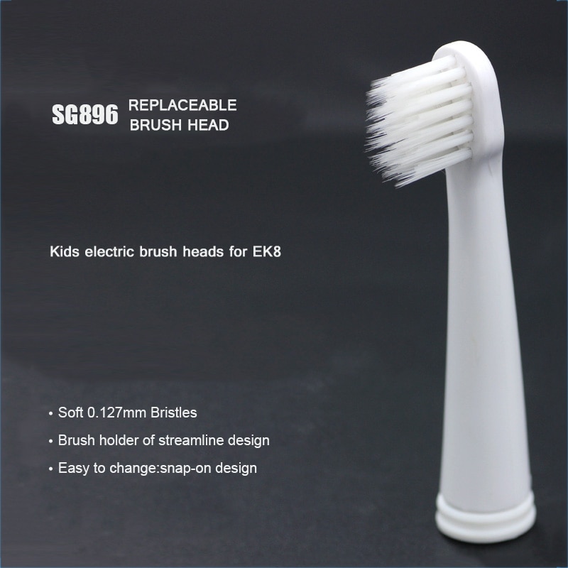 4pcs/lot Replacement Brush Heads for EK9/EK8 /EK10 Kids Electric Soft Toothbrush Head Teeth Cleaning Smart Snap-on Brush Head