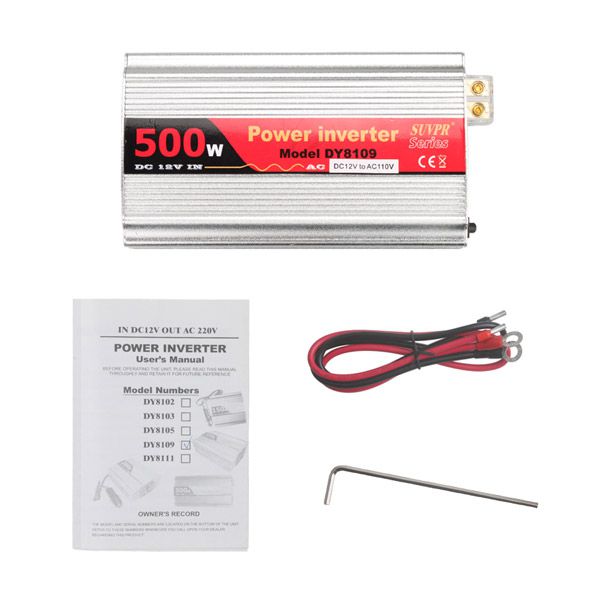 500W USB Car Inverter DC 12V to AC 110V