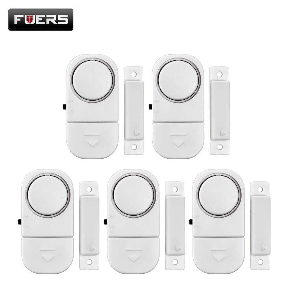 5pcs Independent Door Sensor Magnetic Sensor Wireless Home Window Door Entry Anti Thief Security Alarm 90dB