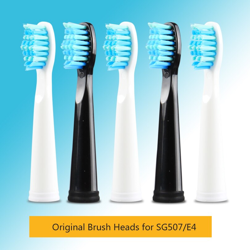 5pcs/lot  Replacement Brush Heads Sonic Wave Bristles Electric Toothbrush Head Fits for E9/E4/SG515/SG507/SG551/SG575