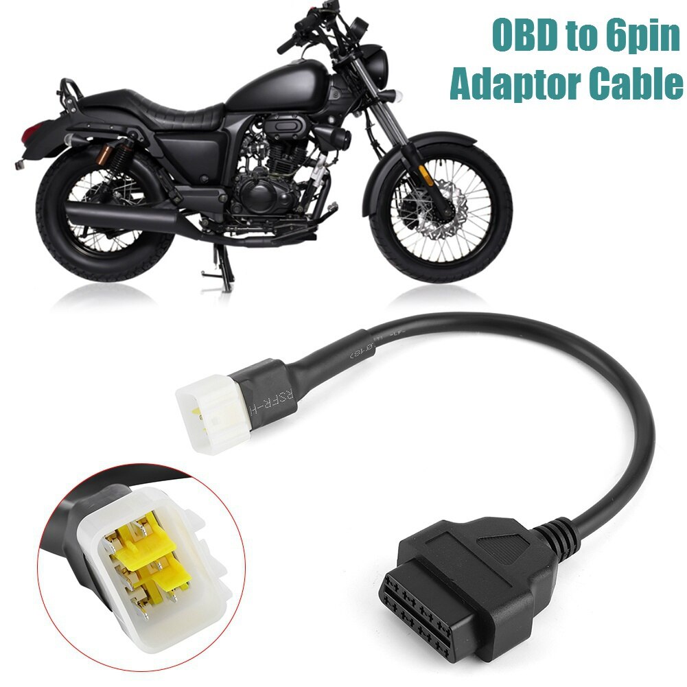 Diagnostics OBD Cable To 6 Pin Adaptor Cable for DELPHI Motorcycle Adaptor Fault Detection Connector Fits for DELPHI Motorcycle