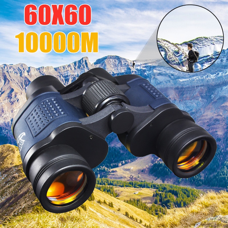 60x60 High Power Binoculars With Coordinates BAK4 Portable Telescope LowLight Night Vision For Hunting Sports Travel Sightseeing