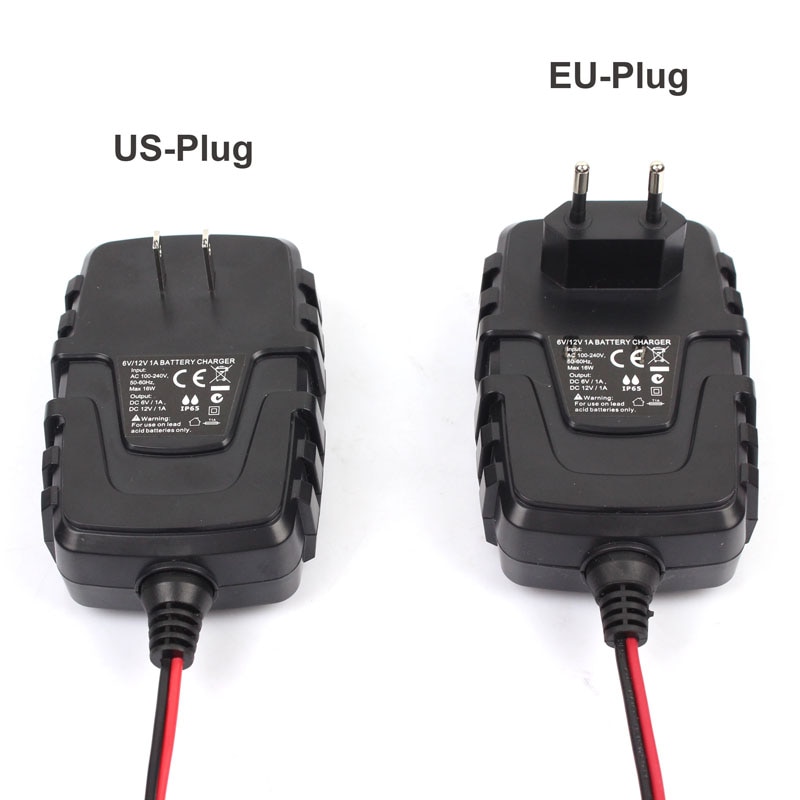 6V 12V 1A Automatic Smart Battery Charger Maintainer for Car Motorcycle Scooter Battery Charger with SAE Quick Connector