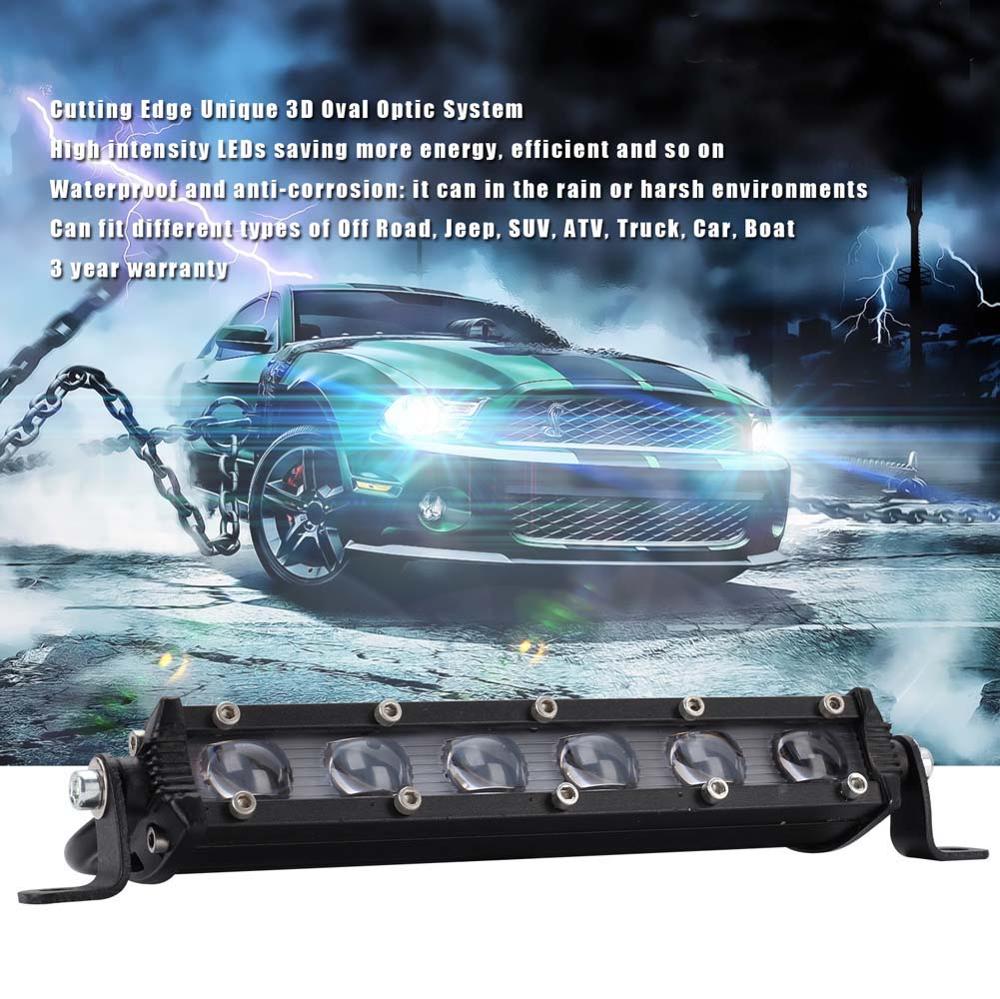 8 Inch LED Work Light Bar 60W Combo Beam Offroad For ATV SUV 6000K 12v Led Waterproof Light Bar Spot Work Lamp Car 1/2/3/4PC