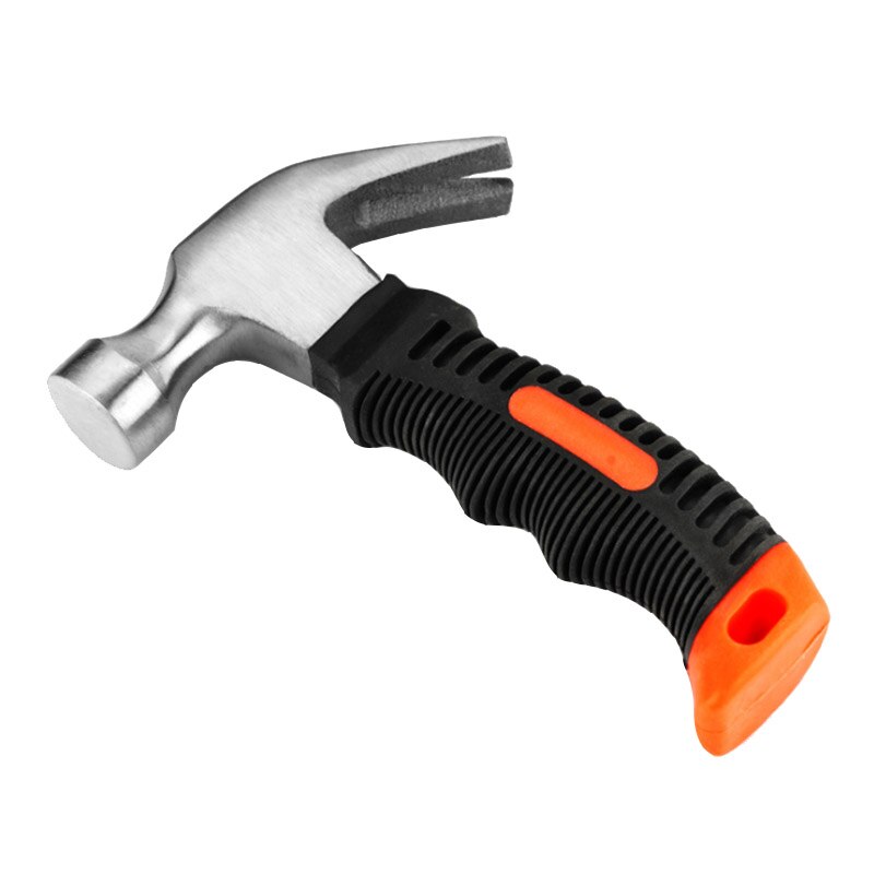 8 OZ Claw Hammer,Mini Hammer Stubby Hammers Tool,with Cushion Handle,Bright Polished Head,for Pulling Nails