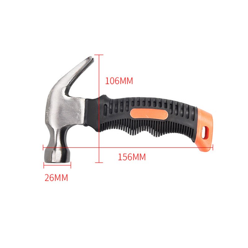 8 OZ Claw Hammer,Mini Hammer Stubby Hammers Tool,with Cushion Handle,Bright Polished Head,for Pulling Nails