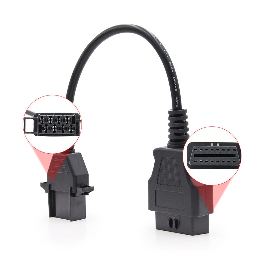 OBD2 8 Pin Car Diagnostic Tool 16 Pin Cable For Volvo 8pin Truck Heavy Duty OBD Adapter Connectors OBD 2 OBDII Scanner