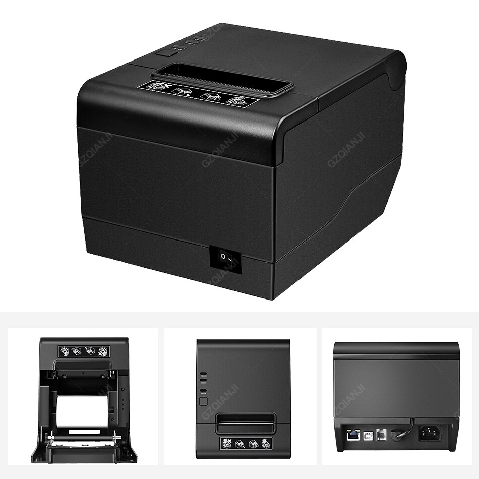 80mm Wifi Bluetooth Thermal Receipt POS Printer With Auto Cutter For Kitchen USB/Ethernet Port Support Cash Drawer ESC/POS
