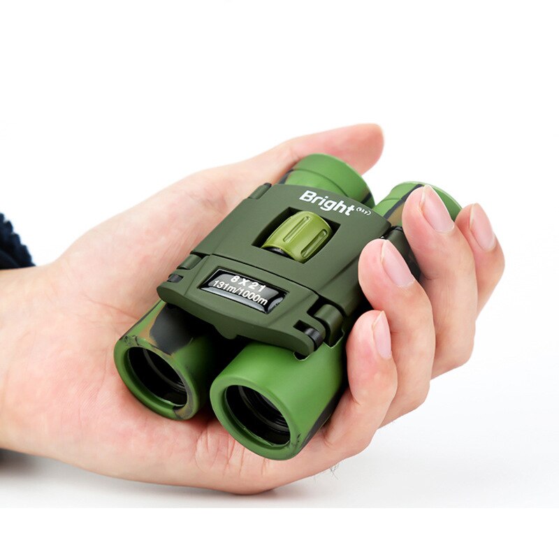 8x21 Portable Mini Telescope Foldable Binocular Easy Carry For Outdoor Camping Travel See Far Camouflage Zoom Telescope