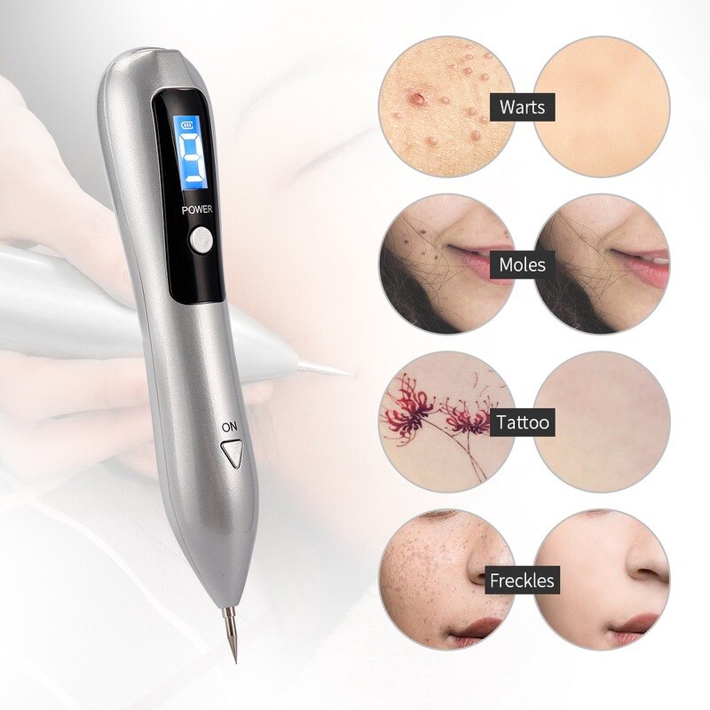 9 level LCD Plasma Pen Laser Mole Removal Skin Corn Freckle Tag Nevus Dark Age Sweep Spot Tattoo Remover Electric Machine