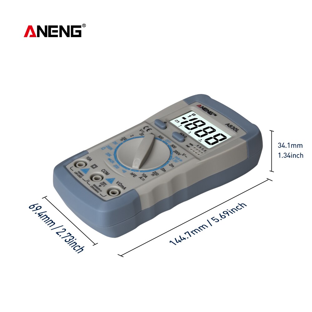 ANENG A830L Profesional Eletric Smart Digital Multimeter 1999 Counts Accurate Range AC/DC Voltage Current Tester Lcr Meter