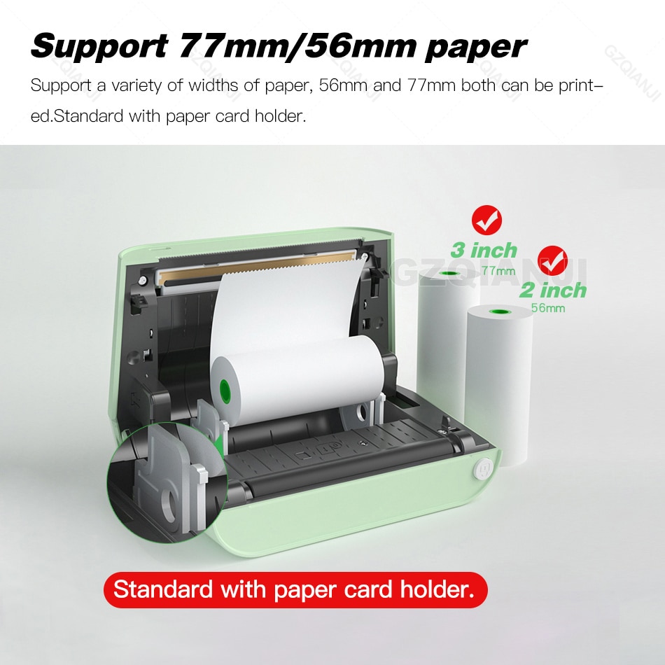 A9PRO Pocket Photo Printer Thermal Label Notes 300 dpi Printer for Android iOS PC printing Phone Printer