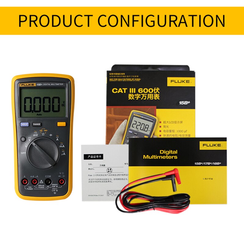 F15B+/17B+/18B+/12E+ Digital Multimeter Auto Range 4000 Counts AC/DC Voltage Current Resistance Meter Capacitance Tester