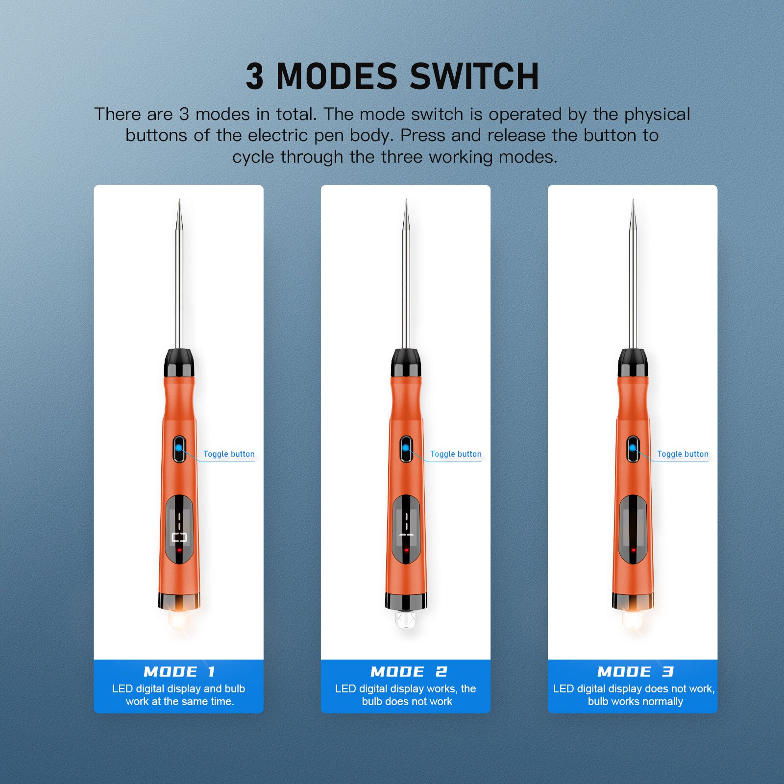 AD805 Car Electrical Circuit Tester Probe 5V-30V Digital Display Circuit Test Pen Car Circuit Tester Lamp Voltage Test Pen