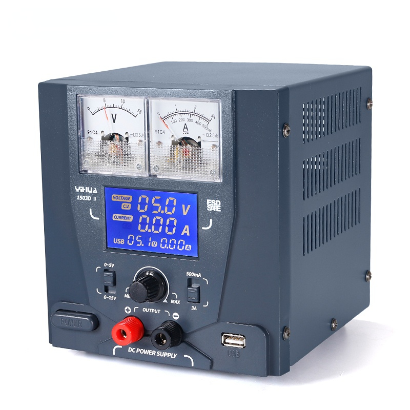 YIHUA 1503D-II 95W 15V 3A Adjustable DC Regulated Switch Power Supply Adjustable Laboratory DC Power Supply