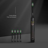 Adult Electric Toothbrush Student Rechargeable Fully Automatic 5 Mode Sonic Soft Hair Tooth Brush With 4 Brush Heads