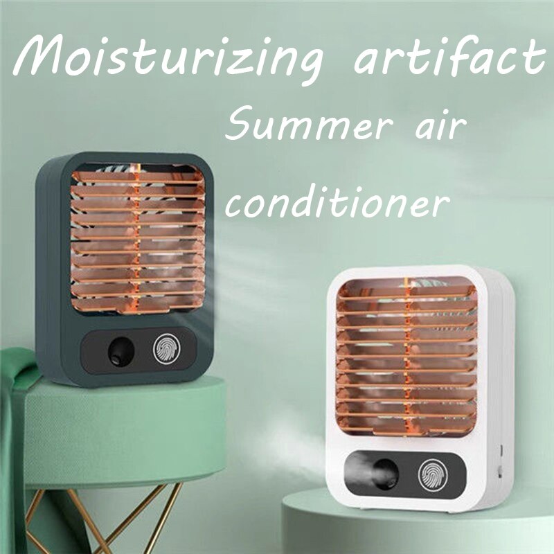 Air Cooler Fan Mini Desktop Air Conditioner USB Rechargeable Cooling Atomizer Fans Spray Humidifier Purifier Portable Air Cooler