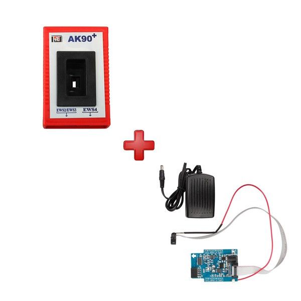 AK90 Key Programmer For BMW Plus K-LINE 0D46J EWS Adapter