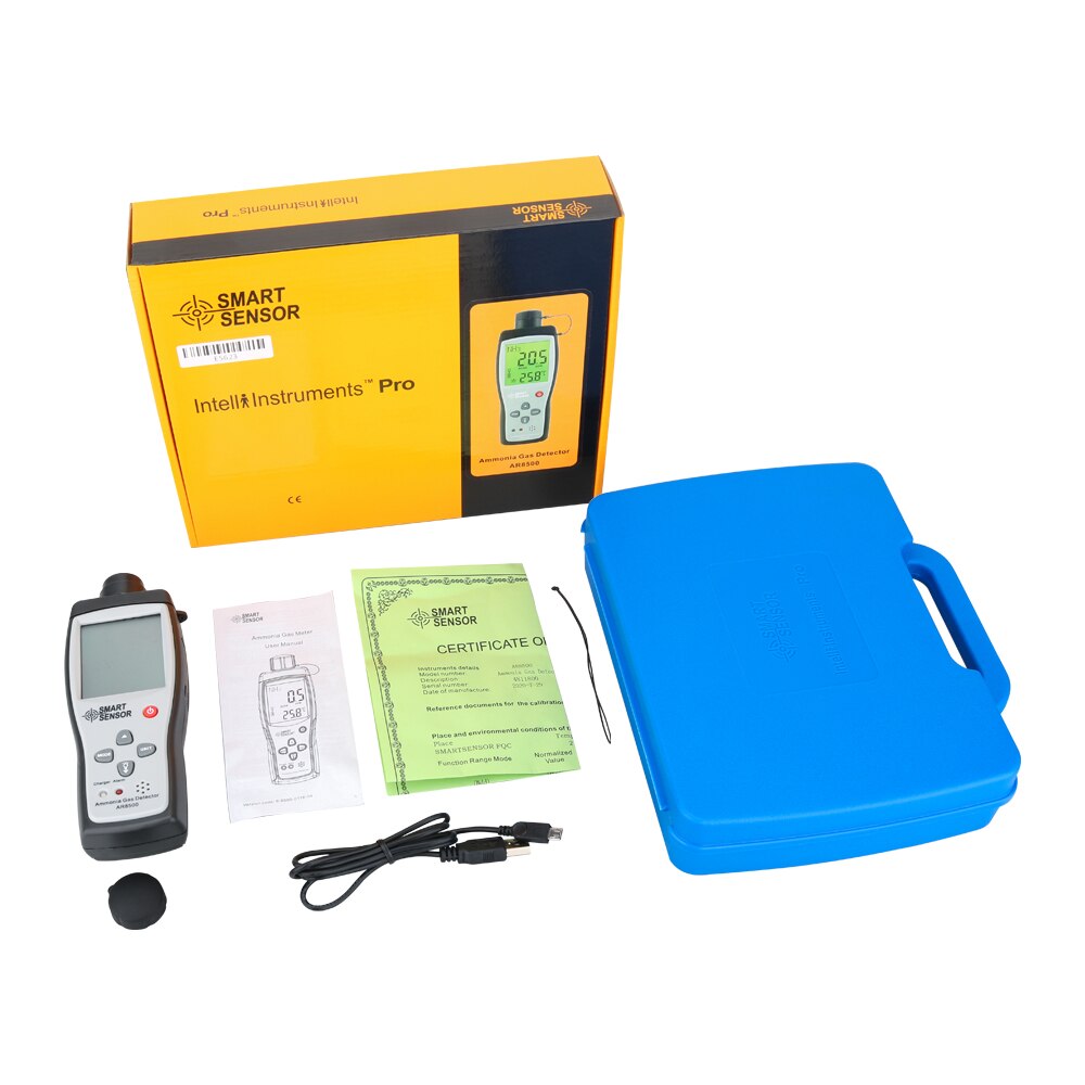 Ammonia Gas Detector NH3 Gas Analyzer Meter Tester Air Quality Monitor Handheld 0-100PPM Sound Light Alarm AR8500