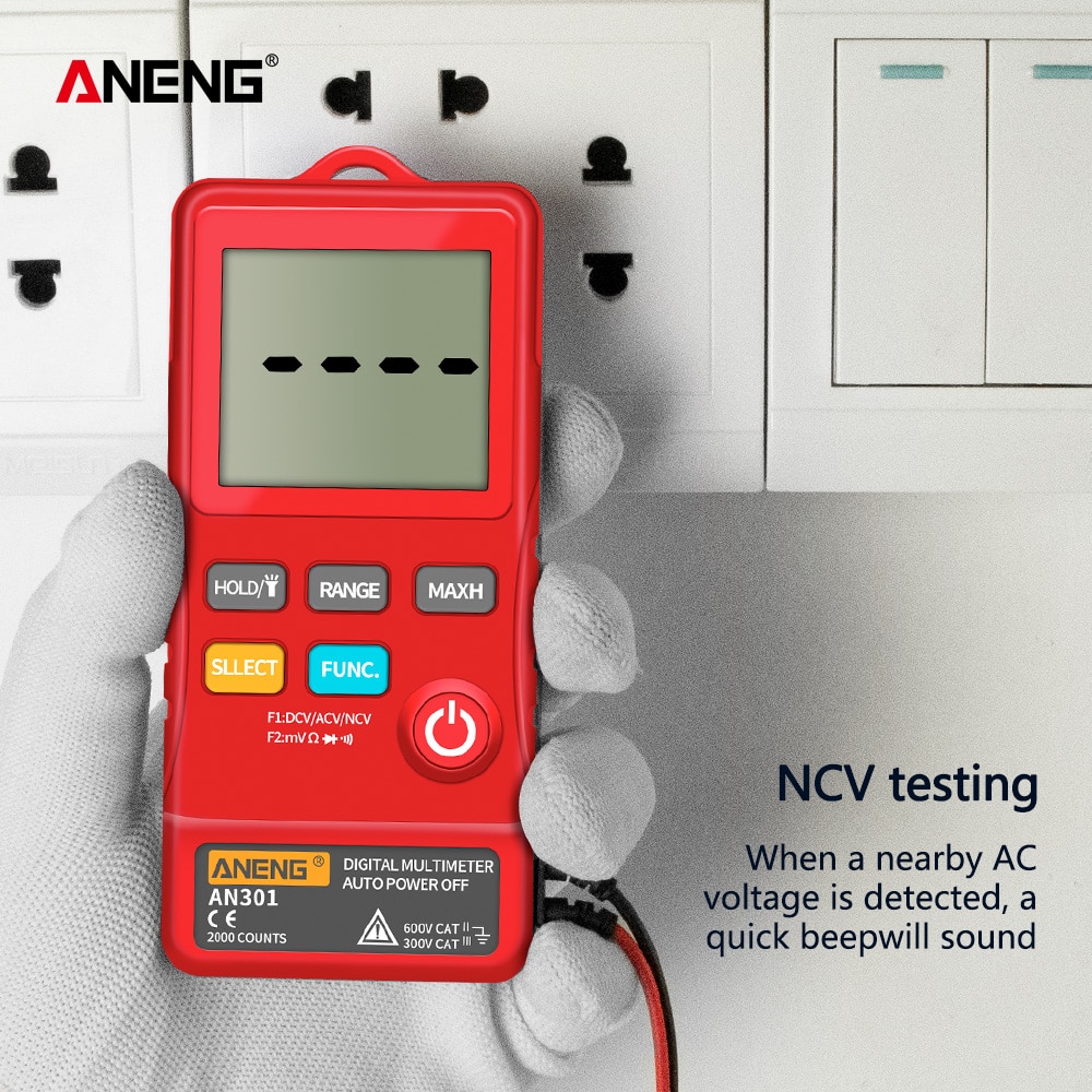 ANENG AN301 True Rms Digital Multimeter Tester Meter Transistor Testers Automatic Multimetro Profesional  AC/DC Car