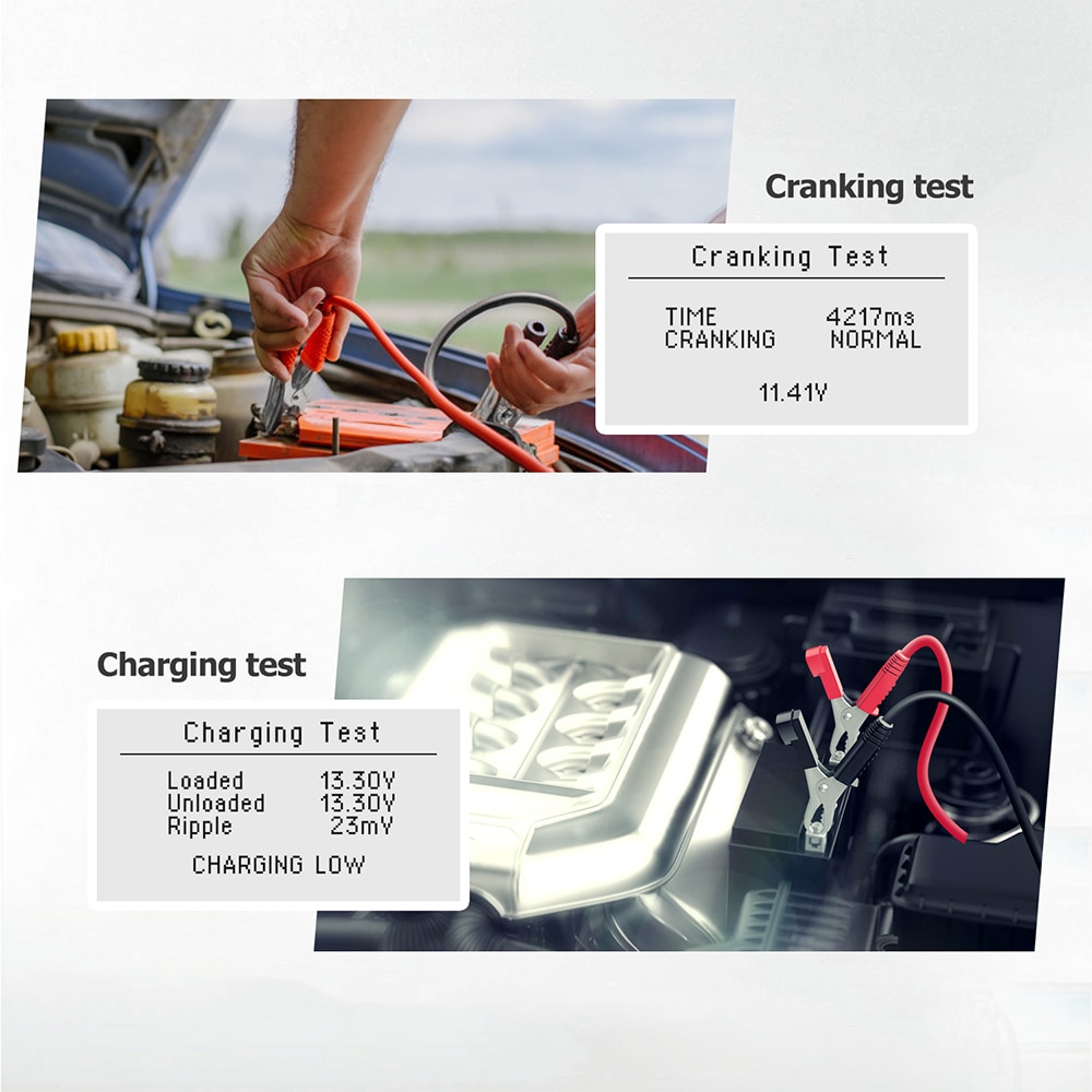 Ancel BST100 Car Battery Tester OBD2 12V Cell 100-2000CCA 30-220Ah Battery System Detect Automotive  Scanner Diagnostic Tool