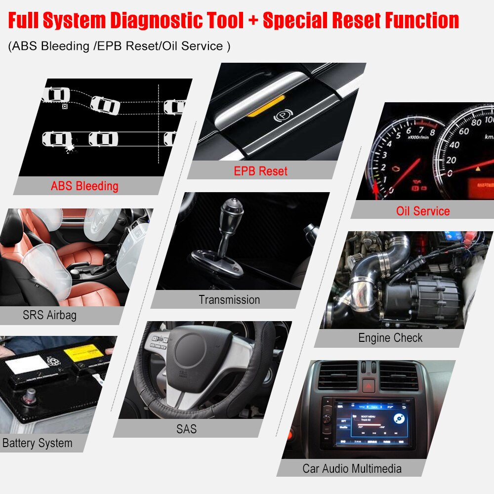 Ancel FX4000 Professional OBD2 Automotive Scanner Full System ABS EPB Oil Service Reset OBD Car Diagnostic Tool OBD2 Scanner