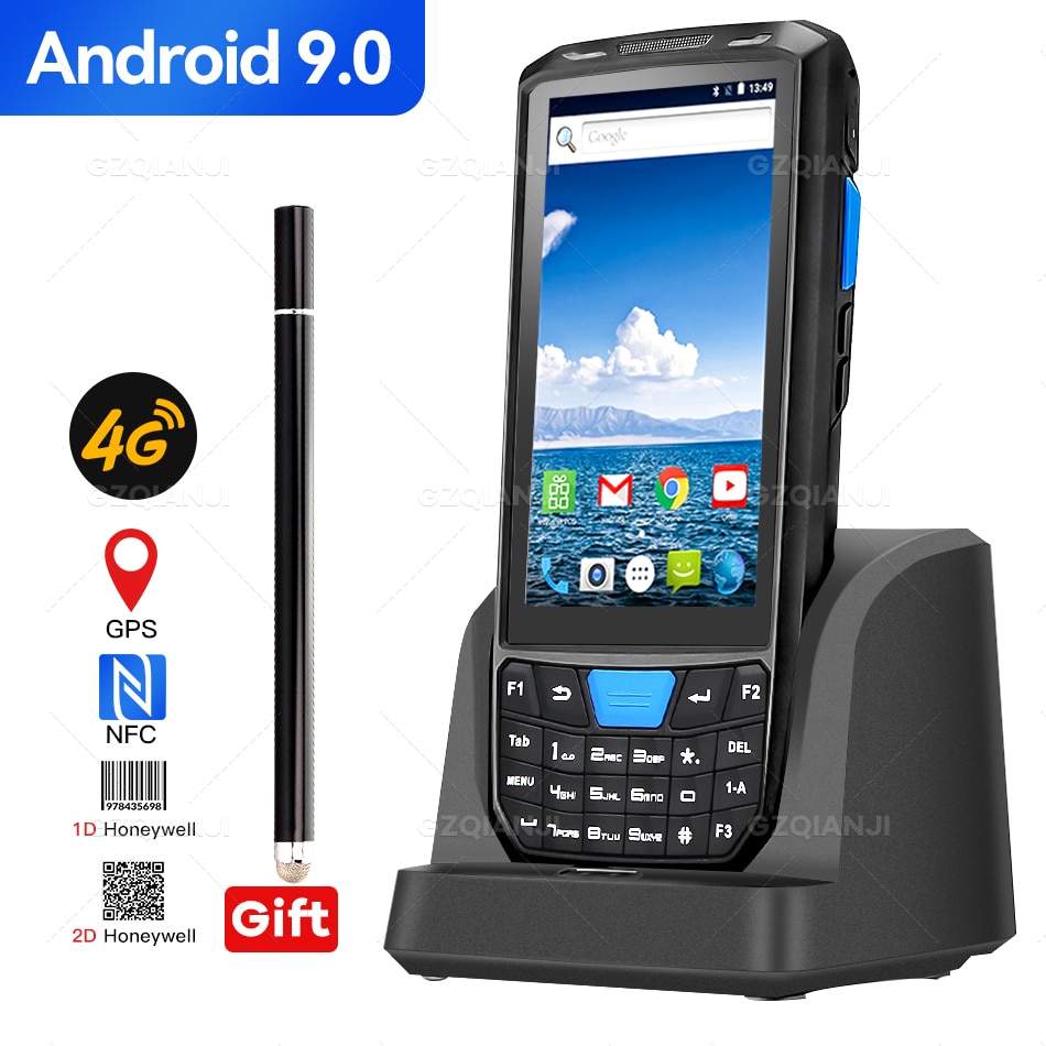 Android 9.0 PDA Rugged Handheld Terminal PDA Data Collector Honeywell 1D 2D QR Barcode Scanner Inventory Wireless 4G GPS POS PDA