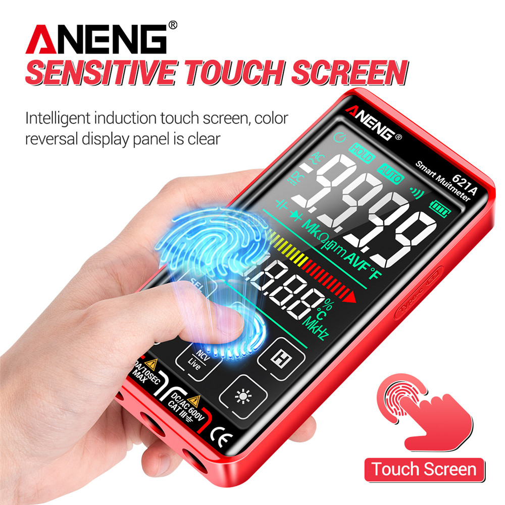 ANENG 621A Smart Digital Multimeter Touch Screen Multimetro Tester transistor 9999 Counts True RMS Auto Range DC/AC 10A Meter